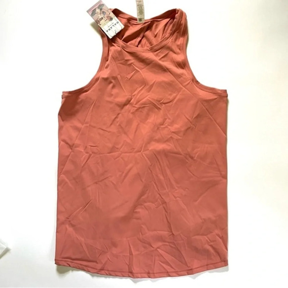 New Halara Split Tie Back Tank Top-No Bra Make Me Blush Coral - Picture 2 of 7